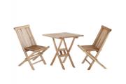 Køln teak cafésæt 70x70 cm fra Havemøbelland