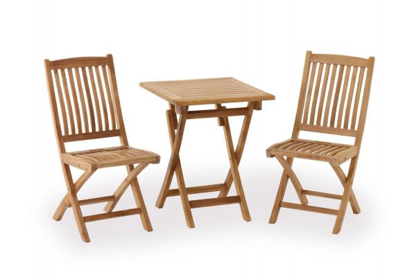Sofia 60 Mia teak cafésæt fra Havemøbelland