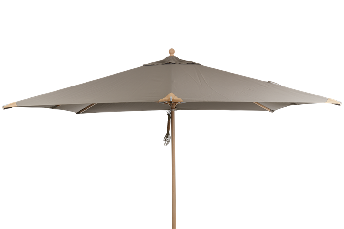 Como hængeparasol 3x3 m - taupe fra Enggården Havemøbler